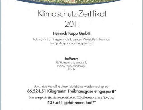 CO₂-Sparer Zertifikat 2011: Neue Bestmarke erreicht